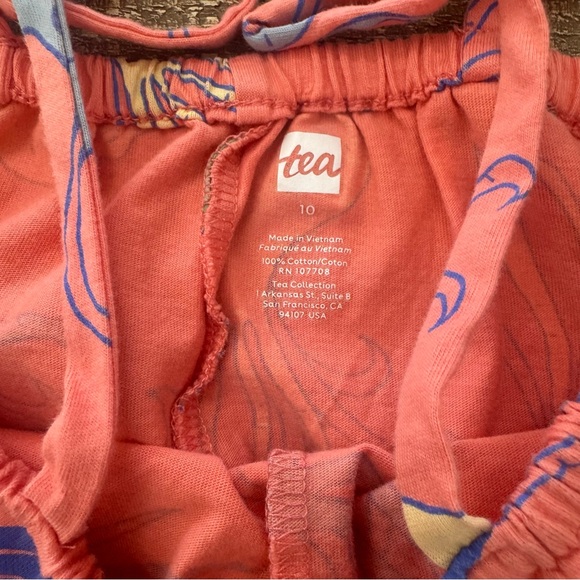 Tea Collection Octopus Oasis Tie Shoulder Romper 10 (fit 7) - Picture 4 of 8
